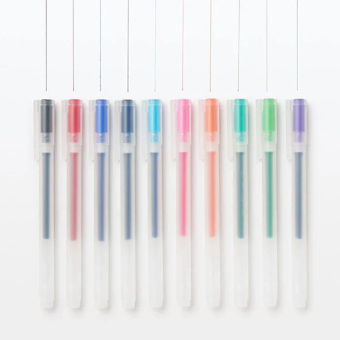 Gel Ink Ballpoint Cap Pen 10 Colour Set ( 0.35 )
