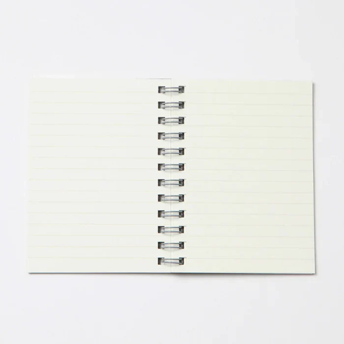 Dark Grey Double Ring Lined Notebook ( A5 )