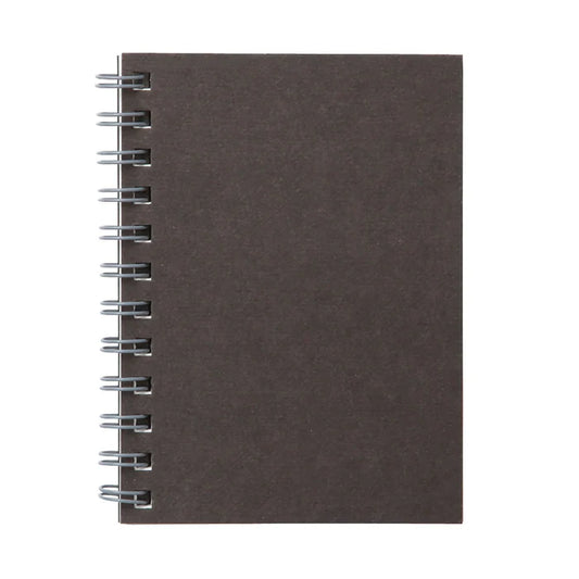 Dark Grey Double Ring Lined Notebook ( A6 )