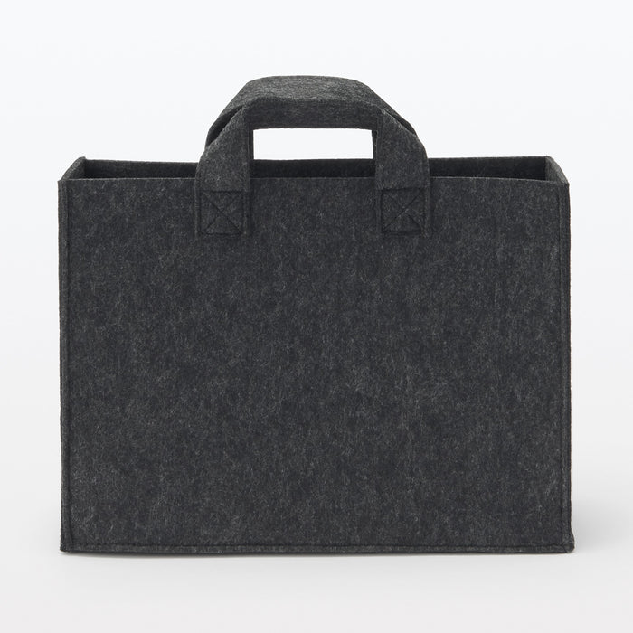 Portable Felt File Box - Dark Grey
