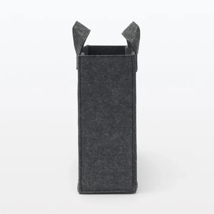 Portable Felt File Box - Dark Grey