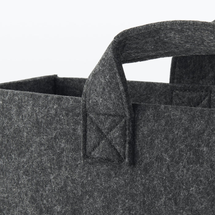 Portable Felt File Box - Dark Grey