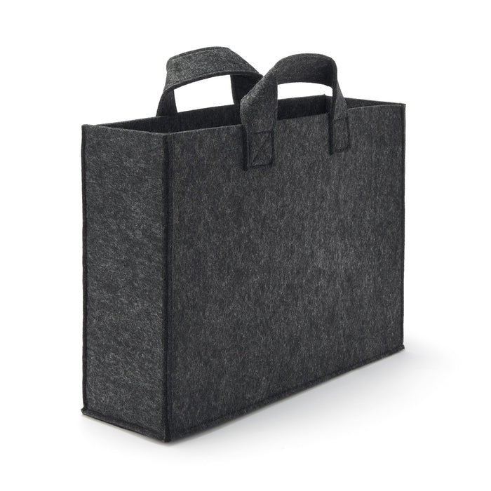 Portable Felt File Box - Dark Grey