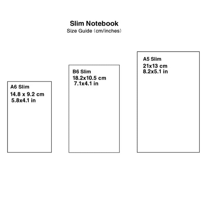 Open-Flat Dashed Grid Notebook Slim